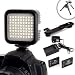 LumaBRIGHT Dimmable 72 LED Ultra High-Power Rechargeable Light Panel with Hot Shoe and Tripod Mount Adapter for Sony Alpha SLT A37 , SLT A57 , A58 , HX300 , NEX-6 and Many More Digital Cameras - Includes Miniature Tripod!