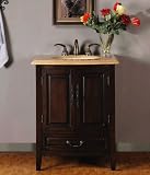 27 Bathroom Travertine Top LED Single Vanity Sink 726t27