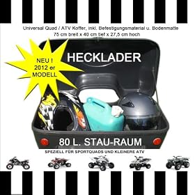 TOP CASE 80 L POUR QUAD ATV COFFRE PORTE BAGAGE VALISE