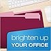 Pendaflex Two-Tone Color File Folders, Letter Size, 1/3 Cut, Burgundy, 100 Per box (152 1/3 BUR)