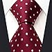 Intrepid Handmade Polka Dot Multi-Color Executive Men's Tie, Red and White Polka Dot 100% Silk Jacquard Woven Necktie Tie