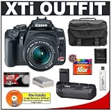 Canon Digital Rebel XTi 10.1MP Digital SLR Camera (Black) + Canon EF-S 18-55mm Lens [Outfit] + BG-E3 Grip + 16GB Card + NB-2LH Battery + Accessory Kit