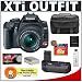 Canon Digital Rebel XTi 10.1MP Digital SLR Camera (Black) + Canon EF-S 18-55mm Lens [Outfit] + BG-E3 Grip + 16GB Card + NB-2LH Battery + Accessory Kit