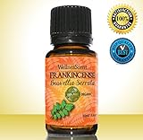 Frankincense Essential Oil - 100% Pure - Certified Organic, 10 ml Boswellia Serrata.