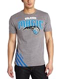 NBA Men's Orlando Magic Originals Court Series Big Stripes Tri-Blend Short Sleeve Jersey Tee (Grey Heathered, Large)