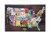 License Plate U.S.A. Map Wall ART approx 36 x 24