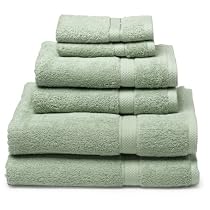 Pike Street 725-Gram 100-Percent Egyptian Cotton 6-Piece Towel Set, Pale Green