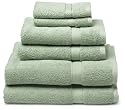 Pike Street 100% Egyptian Cotton 725-Gram 6-Piece Towel Set, Pale Green