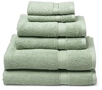 Pike Street 100% Egyptian Cotton 725-Gram 6-Piece Towel Set, Pale Green