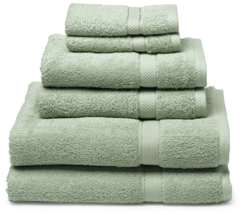 Pike Street 100% Egyptian Cotton 725-Gram 6-Piece Towel Set, Pale Green