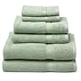 Pike Street 100% Egyptian Cotton 725-Gram 6-Piece Towel Set, Pale Green