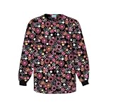 Cherokee HQ Assorted Floral/Leaf Print Scrub Warm-Up Jackets
