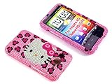 Smile Case Hello Kitty Pink Leopard Bling Rhinestone Crysal Jeweled Diamond ....
