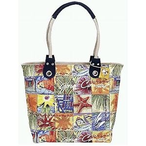 Sun N' Sand Tropical Highlights Large Beach Tote MULTI