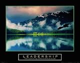 Leadership Bald Eagle Inspirational Art Print Alaska Lake Reflection Motivational Poster