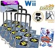 4 x Wii Dance Dance Revolution DDR Energy Arcade Metal Dance Pad with Recessed Buttons and Handle Ba