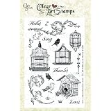 Crafty Secrets Medium Art Stamp, Birdies, Clear