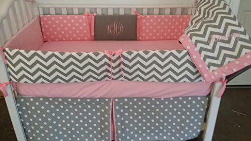 3 piece Chevron ZigZag set Handmade custom to order Embroidered, Monogrammed, customized