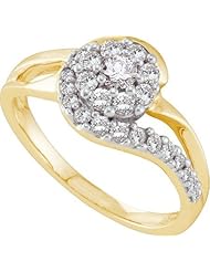 0.51CTW DIAMOND LADIES FLOWER RING