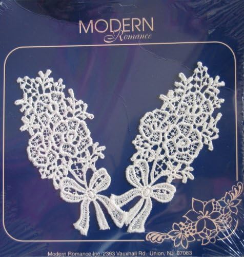 Spring Bouquets Venice Lace Appliques Decorative Trim - Modern Romance (2 White Appliques in Package)