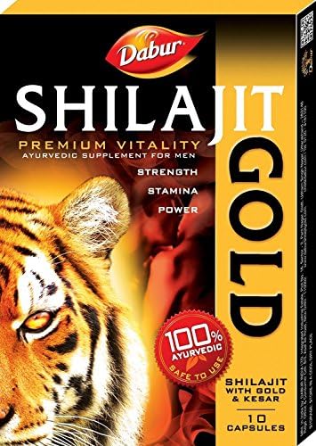 Dabur Shilajit Gold Capsules 30 pics (3 pack x 10 each ) , free shipping worldwide