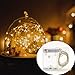 BINZET Purple LED String Lights Battery Operated, 6.5ft 20 LEDs Sliver Waterproof Wire Fairy Light for Bedroom, Garden, Patio, Party, Home, Seasonal Holiday Decoration