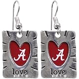 Alabama Crimson Tide Team Color Love Earrings