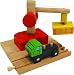 Bigjigs Crane, Rail And Liftable Load Truck Set For Wooden Railways