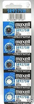Maxell SR927SW 1.55v 395 Watch Battery. (5pcs Per Pack)