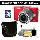 Olympus PEN E-PL3 w/14-42mm Lens (Red) Value Kit