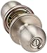 J-Series by Schlage Corona Door Knob with Standard Trim, Bed & Bath Privacy Lock, Satin Stainless Steel, J40 CNA 619