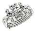 Sterling Silver 4-Piece Celtic Loop Design Puzzle Ring Band, 1/2 in. (12.5mm) wide