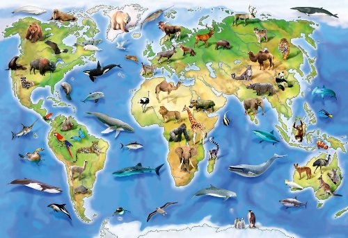 Ravensburger 05502 - Kinderweltkarte - 24 Teile Puzzle