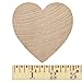 3 inch Wood Heart, Natural Unfinished Wooden Heart Cutout Shape, Wood Hearts (3 Inch Tall x 1/4 Inch Thick) - Bag of 5