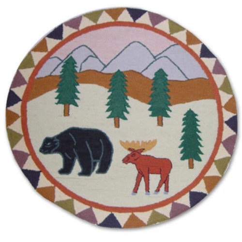 Patch Magic Mountain Whispers Round Rug, 36-Inch Diameter