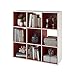 SystemBuild Wink 9 Cube Storage Bookcase, White/Multi-Color