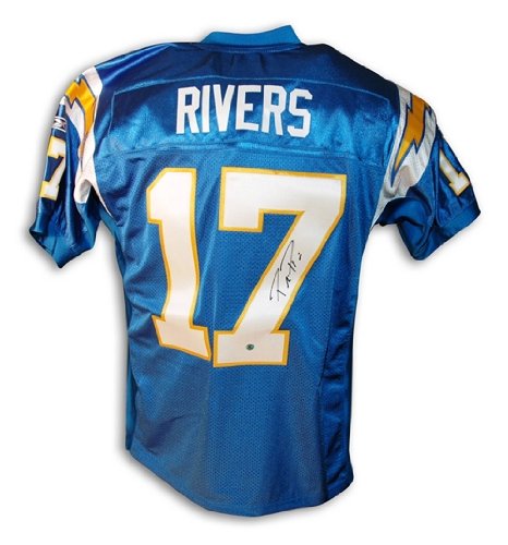 Philip Rivers Autographed/Hand Signed San Diego Chargers Powder Blue Reebok Authentic Jersey