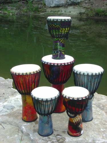 Fiberglass Djembe Hand Drum 9 Head