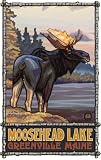 Northwest Art Mall 11 x 17 Poster Moosehead Lake Moose by Paul A. Lanquist