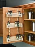 Rev-A-Shelf 4ASR-21 Adjustable Door Mount Spice Rack - Wood/Wire