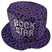 Purple & Black Mad Hatter Light Up Rock Star Hat [Toy]