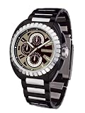 Image of Police 'Trooper' Gent Black IP And Stainless Steel Bracelet Watch With Black Dial