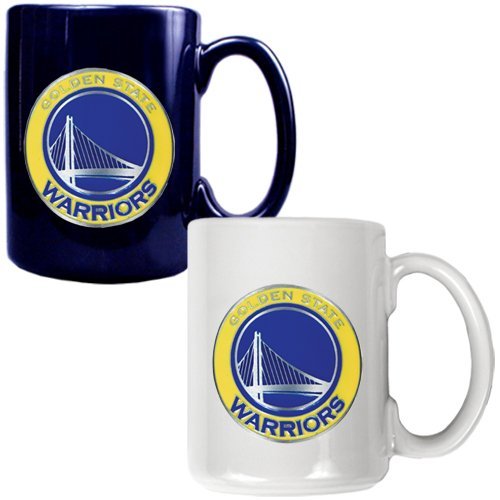NBA Golden State Warriors Two Piece Ceramic Mug Set - Primary Logo