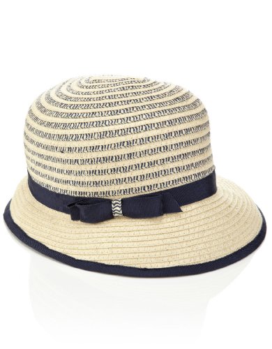 Accessorize Womens Gatsby Stripe Cloche