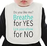 Do You Like Me Breathe For Yes Funny Slogan ネクタイを有する有機ビブ Medium