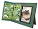 Four Feet in Heaven Poem Cat Memorial Keepsake Picture Frame and Pet Loss Sympathy Gift, Green with Foil Accent