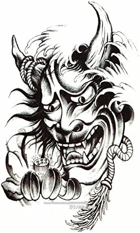 BTArtbox Big Pattern Style 6 inch X 8 inch Grimace Body Art Stickers High Quality Removable Easy to Use Waterproof Long Duration Flash Personalized Temporary Tattoo - One Sheet(#4)