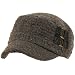 51gJZycbX0L. AA75  Woven buckle Thick Cadet Military Castro Hat Cap Gray