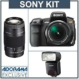 Sony Alpha DSLR-A200 SLR Digital Camera with Sony 18-70mm, 75-300mm Zoom Lens, 10.2 Megapixels, 2.7 LCD Screen & Sony HVL-F42AM Shoe Mount Flash