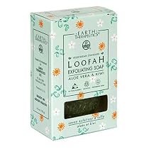 Earth Therapeutics Loofah Exfoliating Soap, Aloe Vera & Kiwi, Case of 12 Bars